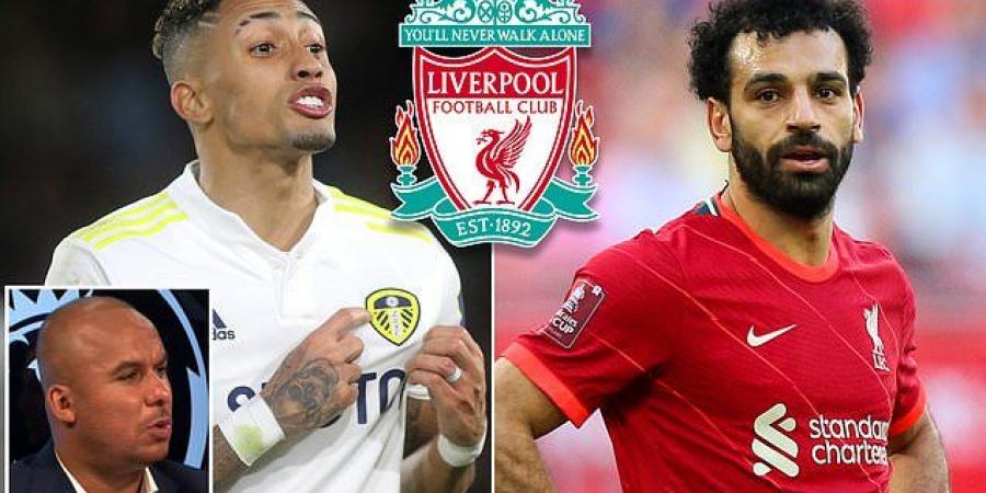 Leeds star Raphinha would be a 'perfect' replacement for Mohamed Salah if Liverpool sold their Golden Boot winner for £40m, insists Gabby Agbonlahor 