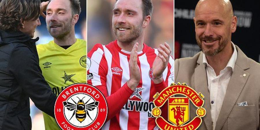 Christian Eriksen will pick between Manchester United and current club Brentford when he returns from holiday after both sides offered him contracts... but the Red Devils' bid is 'more lucrative'