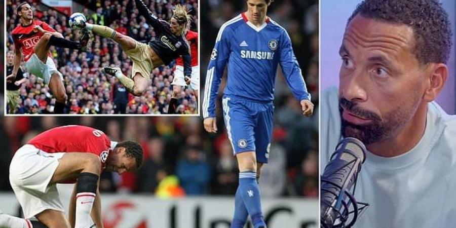 Rio Ferdinand reveals he was left SCARRED by Fernando Torres after he stamped on his foot during a game and needed injections to play second half - as Man United legend names the striker, Luis Suarez and Mario Balotelli among his most hated opponents 