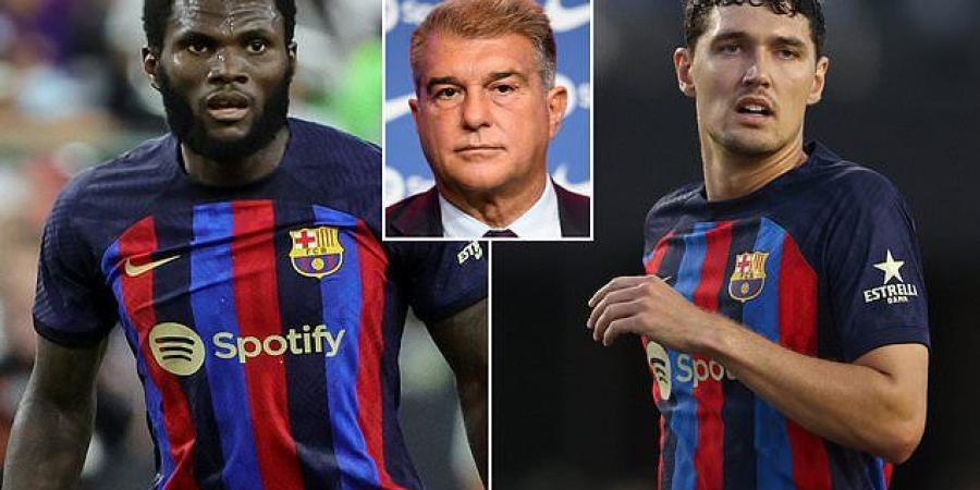 Barcelona duo Andreas Christensen and Franck Kessie 'could leave for FREE if financial woes prevent them from being registered before this weekend's LaLiga opener vs Rayo Vallecano' as part of a clause in their contracts 