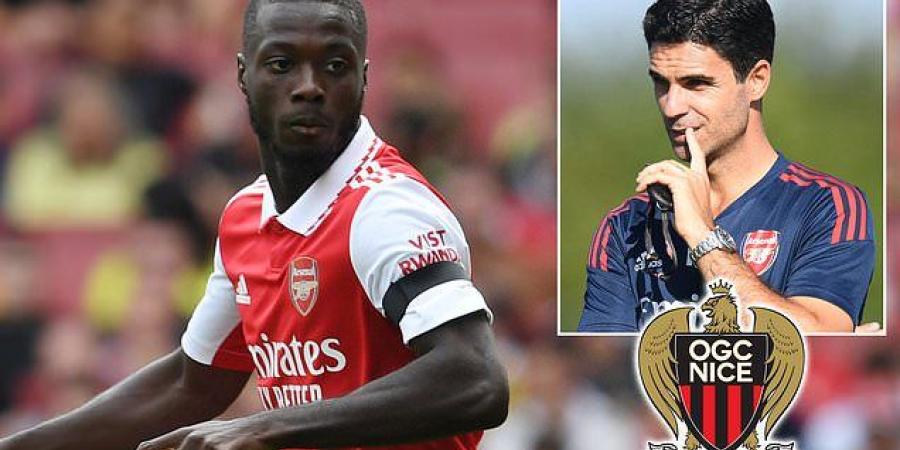 Nicolas Pepe is left out of Arsenal's Premier League matchday squad to face Bournemouth as talks over a 'loan move to French side Nice continue to progress'