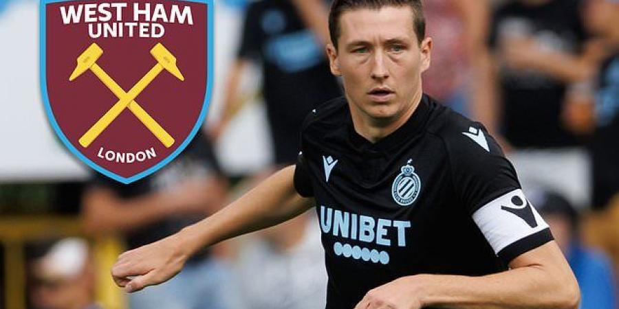 West Ham fail in fresh bid for midfielder Hans Vanaken after Club Brugge reject £10.8m offer despite Belgian international reiterating his desire to join the Hammers