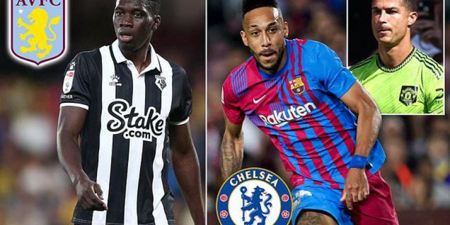 DEADLINE DAY LIVE: Chelsea FINALLY close in on a Pierre-Emerick Aubameyang deal - for £6.5m plus Marcos Alonso - Villa go back in for Ismaila Sarr... and what about Cristiano Ronaldo?