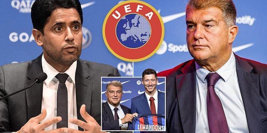'Is it legal? I'm not sure': PSG chief Nasser Al-Khelaifi insists UEFA are set to investigate Barcelona over their summer sales of TV rights and digital assets, as he continues war of words with LaLiga rivals after their player spending spree