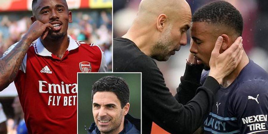 Gabriel Jesus admits he needed a 'change' from Pep Guardiola's football at Man City - where 'the striker didn't touch the ball much' - as he claims he is 'free' at Arsenal under Mikel Arteta and 'playing with a smile on my face'