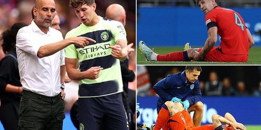 Pep Guardiola confirms John Stones will miss the Manchester derby after suffering a hamstring injury while on international duty... but the City boss hopes the defender will be back in '10 days to two weeks', easing fears that he may miss the World Cup