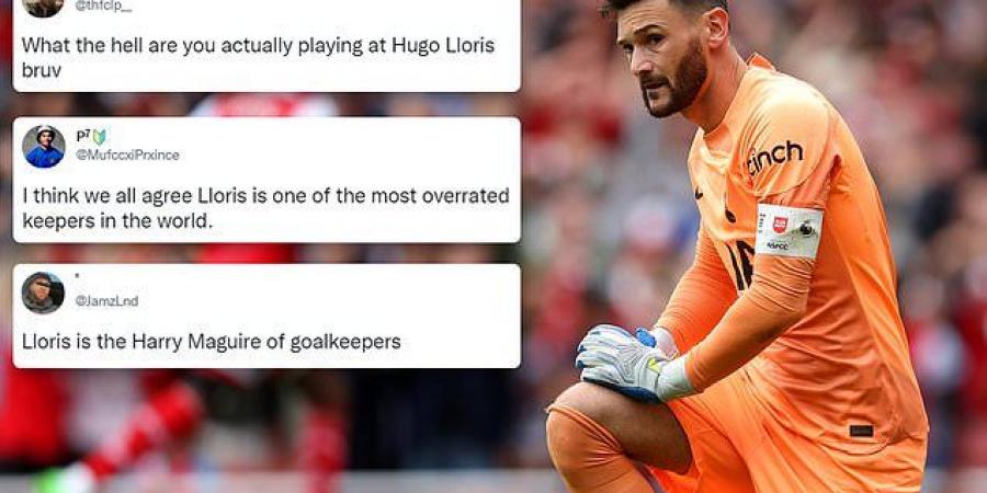 'Lloris is the Harry Maguire of goalkeepers': Fans slam Hugo Lloris after SHOCKING blunder handed Arsenal a second goal against Spurs... as the World Cup winner drops the ball right in front of Gabriel Jesus a yard out