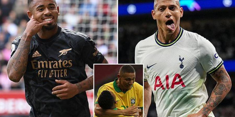 Brazilian summer signings Gabriel Jesus and Richarlison both have their sights on Tite's No 9 spot at the World Cup after fine starts to life at Arsenal and Spurs... and the north London derby is their perfect audition 
