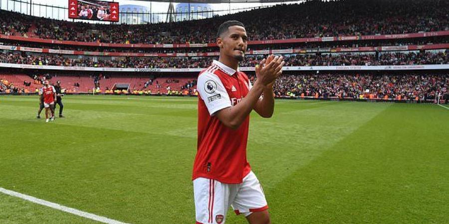 Arsenal open contract talks with defender William Saliba after his impressive start to the season... as the Frenchman confirms that the club and his agent 'talk a little a bit'