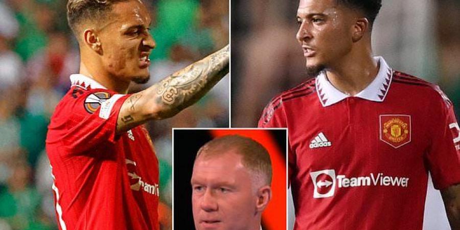 Antony is a 'one-trick pony', Jadon Sancho NEVER runs in behind and United's 'shaky' defence aren't good enough one-on-one… Paul Scholes' damning verdict as Erik ten Hag's side SCRAPE past Cypriot minnows Omonia Nicosia