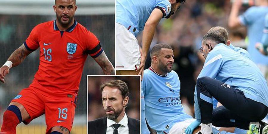 'I don't know right now': Kyle Walker's World Cup is in DOUBT as Pep Guardiola confirms the defender's injury and refuses to provide a timescale for his return... leaving Gareth Southgate with a major defensive HEADACHE for England
