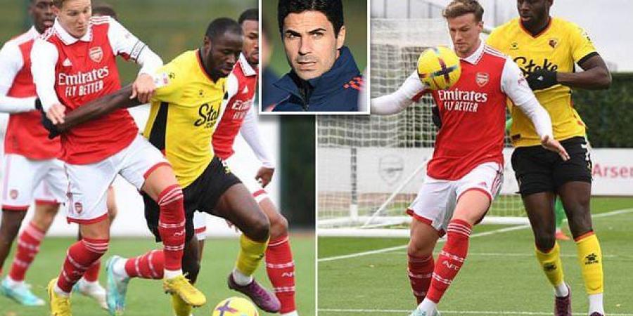 Arsenal fall to EMBARRASSING 4-2 defeat against Championship side Watford in behind-closed-doors friendly... as Mikel Arteta prepares to jet off to Dubai for Gunners' warm-weather training this month