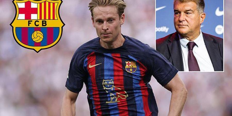 Cash-strapped Barcelona 'want to REDUCE Frenkie de Jong's salary as they look to free up funds for a new right-back in January'... after they warned Dutch star's agents of potential illegalities in his deal last summer in bid to force him out