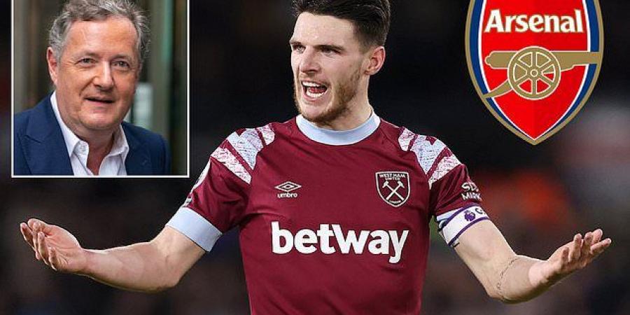 'Come to the Emirates and be loved!': Piers Morgan pleads with Declan Rice to join Arsenal and says the £80m West Ham target would be 'absolutely perfect' for Mikel Arteta's side 