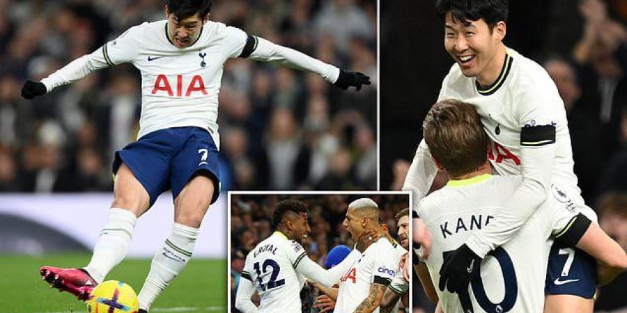 Tottenham 2-0 West Ham: Son comes off the bench to seal London derby win for Spurs after Emerson Royal's opener as they go above Newcastle into fourth with Antonio Conte watching from Italy... while Hammers stay in the drop zone 