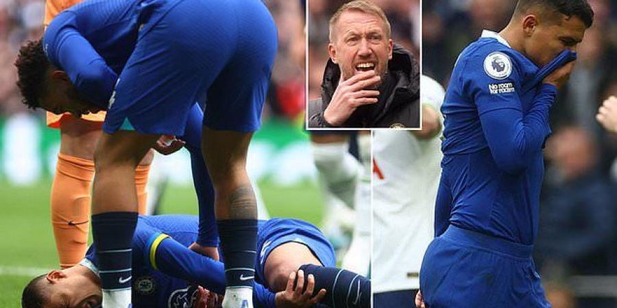 Graham Potter is dealt another blow with Thiago Silva expected out for SIX WEEKS after suffering knee ligament damage against Spurs... as Chelsea lose the Brazilian for their vital second leg against Dortmund