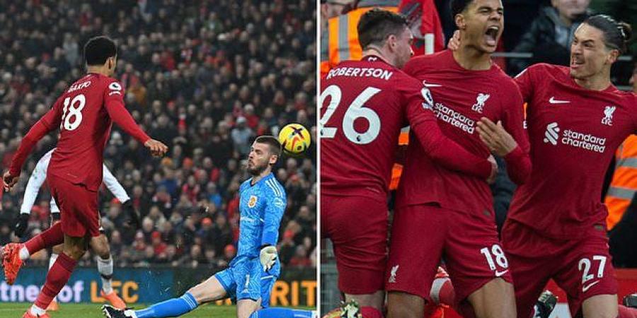 'That's good night for Manchester United': Jamie Carragher lauds Cody Gakpo's 'absolutely DEVASTATING' second goal against Manchester United, praising the Dutch forward for having 'real composure' to put Reds 3-0 up 