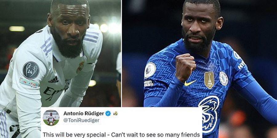 'This will be very special': Antonio Rudiger can't hide his delight after Real Madrid were drawn against his former club Chelsea in the Champions League marking the German's first return to Stamford Bridge since summer departure 