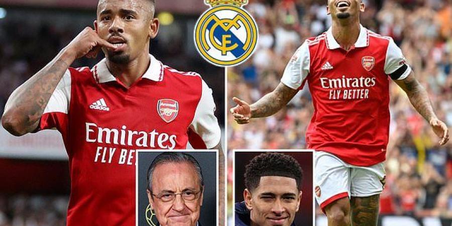 Real Madrid 'are eyeing up a summer move for Arsenal striker Gabriel Jesus', with president Florentino Perez targeting the Brazilian star as part of a 'four-man shortlist' including Jude Bellingham