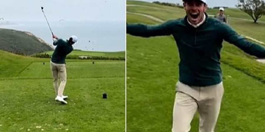 So that's what he's been working on in retirement! Gareth Bale shows off his incredible golfing ability with his first-ever hole-in-one... after rejecting Ryan Reynolds' call to play for Wrexham