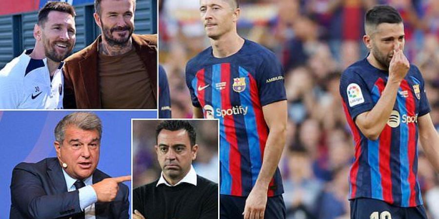 PETE JENSON: An extortionate wage bill, their refereeing scandal and a possible ban from the Champions League... what next for Barcelona after Lionel Messi snubbed a return to Spain in favour of Inter Miami