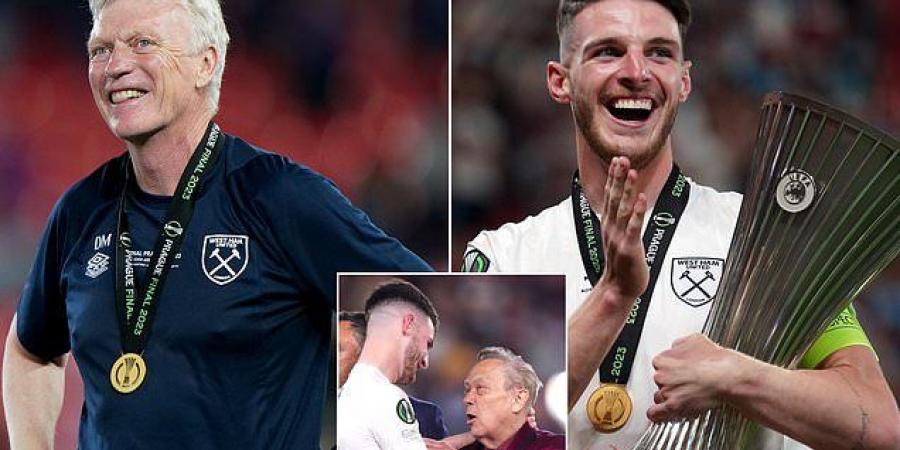Declan Rice WILL leave West Ham in the summer while David Moyes faces an uncertain future... but European glory means the Scot will decide his own fate in crunch talks on Friday 