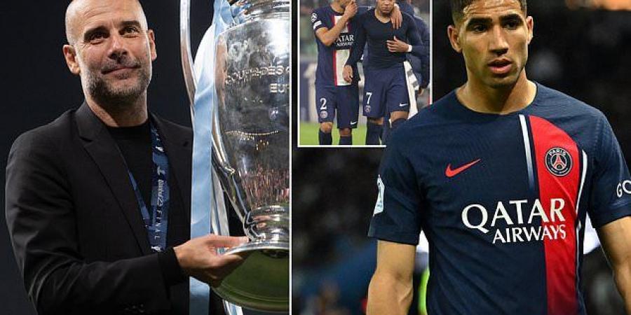 Achraf Hakimi's agent reveals the PSG star COULD leave the French giants and confirms plans to talk to club chiefs... but admits that one team may beat Man City to signing the full-back 