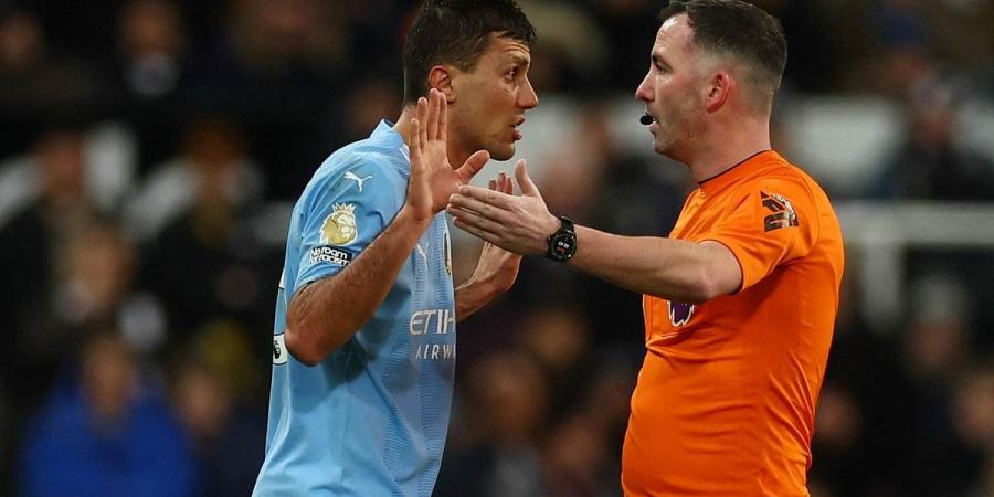 Rodri bemoans inconsistent Premier League refereeing and admits he finds it 'difficult' to stay calm - as he SLAMS 'ridiculous' Ederson injury after play carried on despite Alexander Isak being offside