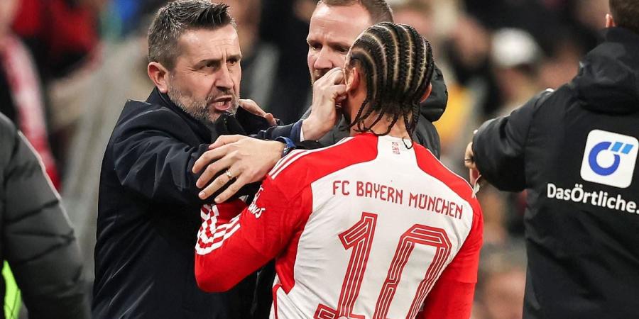 Union Berlin manager Nenad Bjelica is handed a three-match ban and is fined £21,000 after he pushed Bayern Munich's Leroy Sane in the FACE sparking a touchline brawl