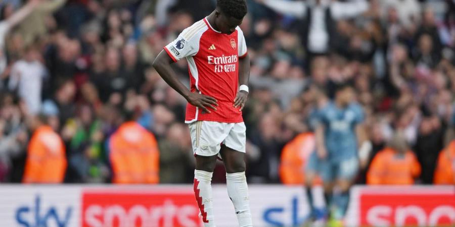 Fans savage Bukayo Saka for limping AGAIN after his 'stinker' during Arsenal's 2-0 defeat to Aston Villa as they joke hobbling around during a big game is the winger's 'signature move'