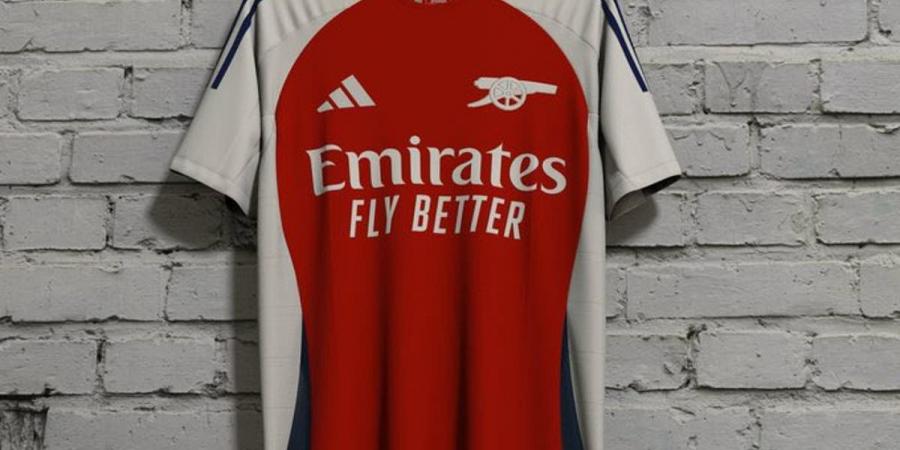 Arsenal's 'leaked' kit for next season mocked by Spurs fans online, who cheekily claim the red part is 'shaped like a bottle' in honour of Mikel Arteta's chokers