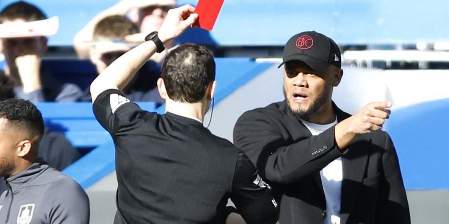 Revealed: Vincent Kompany called referee Darren England a 'f***ing cheat' multiple times in furious tirade at official after he gave Chelsea a penalty against Burnley in 2-2 draw last month
