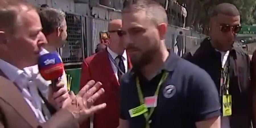 Now Kylian Mbappe's security gets Brundled! Security guard trying to stop Sky Sports' Martin Brundle from speaking to the French football star is told 'I'm in charge around here' at the Monaco GP