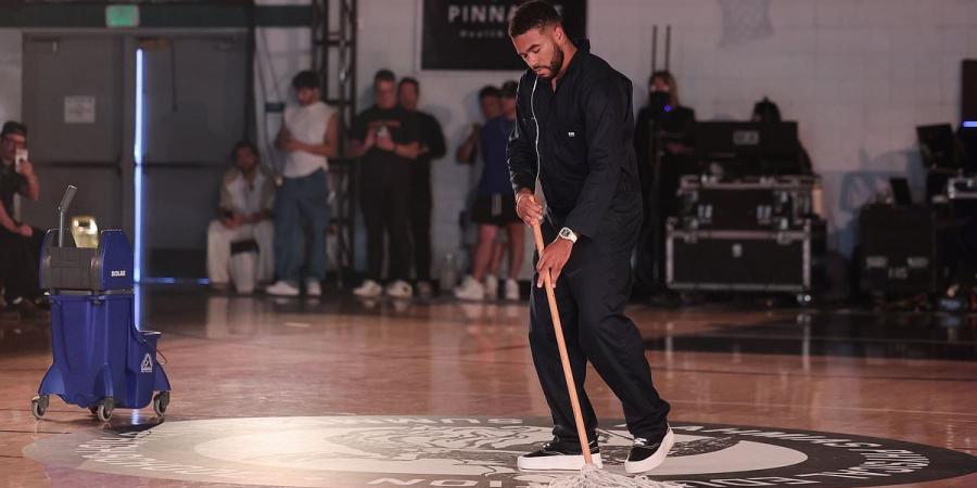 Reece James is mocked by fans for MOPPING FLOORS during fashion show appearance... after an injury-hit season left the Chelsea captain out of the England squad for Euro 2024
