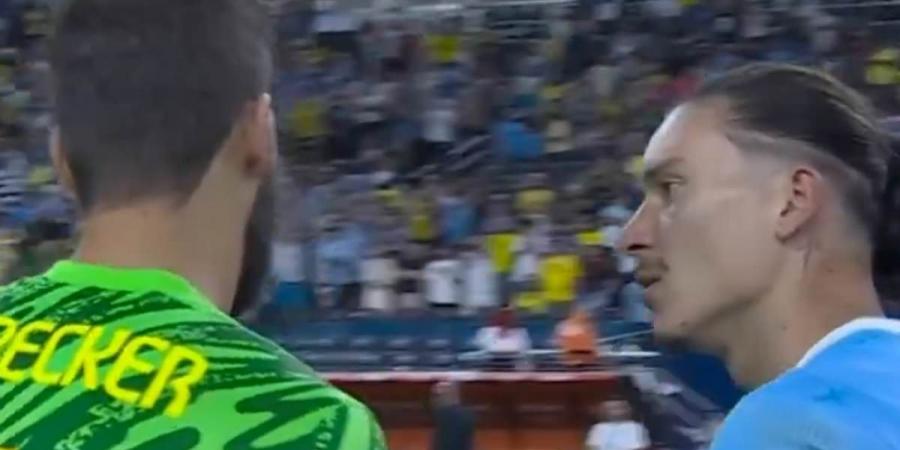 Darwin Nunez consoles devastated Liverpool teammate Alisson after Uruguay dump Brazil out of Copa America in dramatic penalty shootout