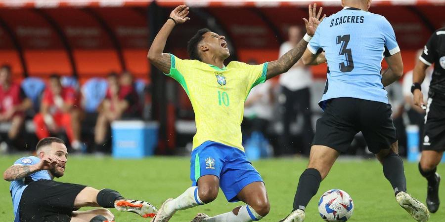 Uruguay beats Brazil on penalties after brutal battle - that saw 41 FOULS and a red card - in Las Vegas to reach Copa America semifinals and set up showdown against Colombia