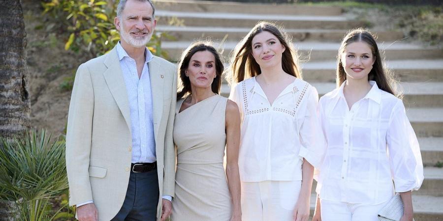 King Felipe of Spain and Letizia join their daughters Princess Leonor and Infanta Sofia to meet award winners in Barcelona - after latest bombshell claims about Queen's 'affair' with her brother-in-law