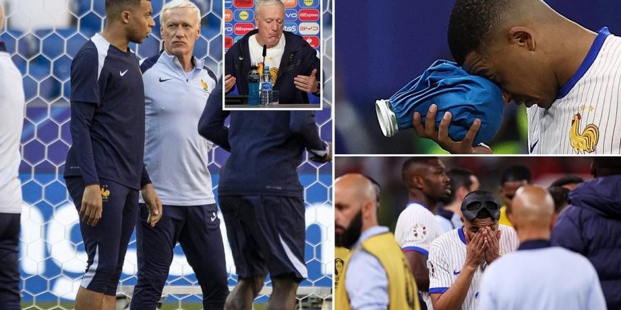 Didier Deschamps admits France's star man Kylian Mbappe is 'off his game' as he struggles with his broken nose and new face mask after he asked to be subbed off against Portugal