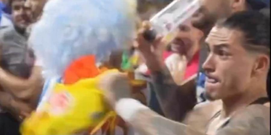 Incredible new footage shows the moment Liverpool star Darwin Nunez enters the stands before swinging punches at Colombian fans... after Rodrigo Bentancur was spotted throwing two bottles into the crowd