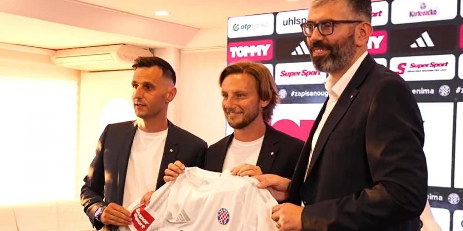 Ivan Rakitic receives hero's welcome as the former Barcelona star joins Hajduk Split so he can 'give something back to Croatia' after terminating his deal with Saudi side Al-Shabab