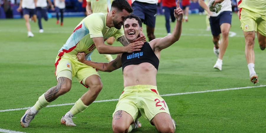 Spain are champions AGAIN! Sergio Camello nets twice in extra-time to clinch Olympic gold for his country just weeks after their Euro 2024 triumph... as Thierry Henry's France fall short in 5-3 thriller