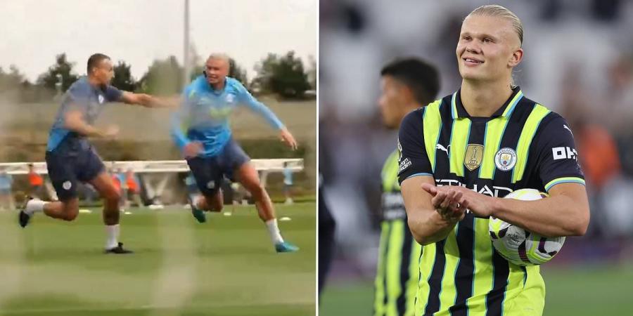 Erling Haaland is labelled a 'monster' as fans react to 'ridiculous' footage of Man City striker's relentless goalscoring in training