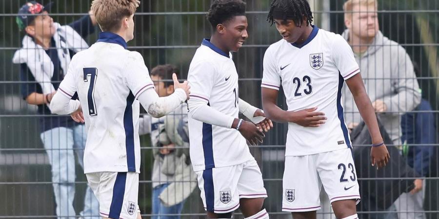 England legend's son follows in dad's footsteps by scoring in Three Lions comeback win over Germany as fans hail 'MAGIC' Man City youngster