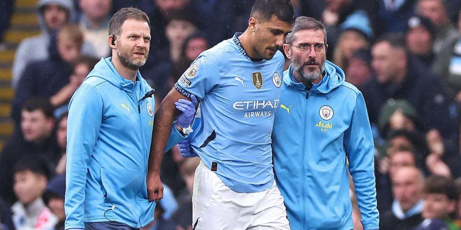 Rodri spotted heading to hospital consultation in Barcelona as Man City fear key midfielder has suffered season-ending injury against Arsenal