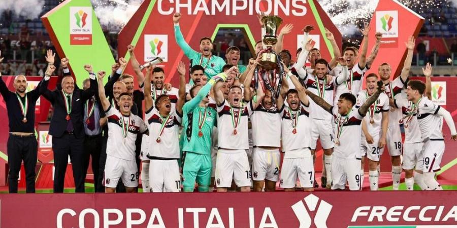بولونيا يُتوج بكأس إيطاليا للمرة الثالثة ويتأهل للدوري الأوروبي