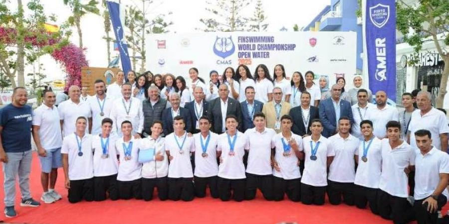 برصيد 30 ميدالية.. مصر تعتلي ترتيب بطولة العالم للسباحة بالزعانف بالعلمين
