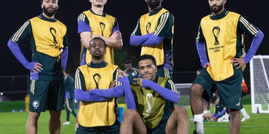 الأخضر يختتم تدريباته لمواجهة فلسطين في ربع نهائي كأس العرب