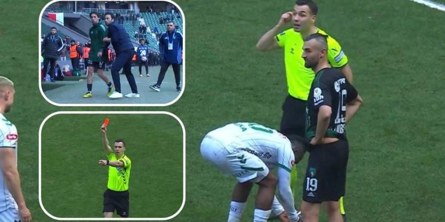 احتجاجًا على ركلة جزاء في الدقيقة 90’.. مدرب كوجالي سبور التركي يطلب من بدلاء فريقه مغادرة الملعب والحكم يطرده!